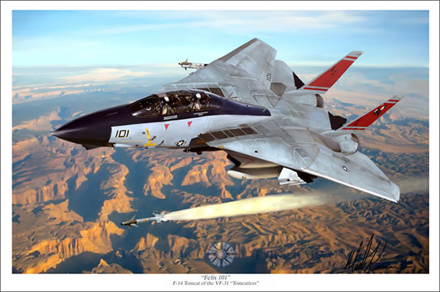 "Felix 101" Mark Karvon F-14 Tomcat Giclee Print